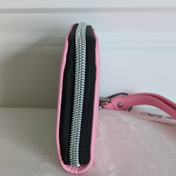 marc tetro Yorkie Wallet Wristlet Zip Around PVC Saffiano Pink Gift Boxed NWT - Picture 5 of 12